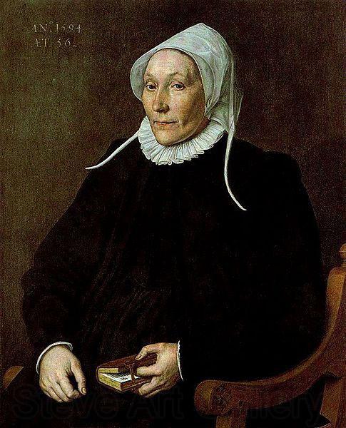 Cornelis Ketel Portrait of a Woman aged 56 in 1594